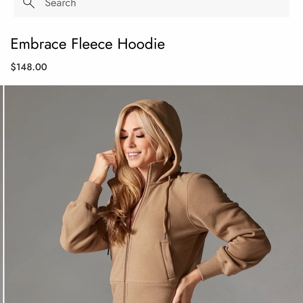 Embrace Women's Tan Fleece Hoodie